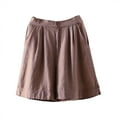 thumbnail image 1 of cfhntfmh Shorts for Women Drawstring Mid Waist Solid Shorts with Pockets Summer Trendy Vintage Shorts, 1 of 6
