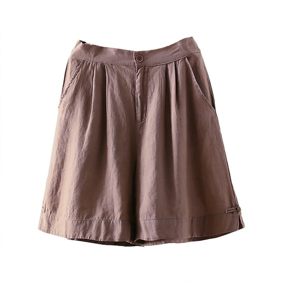 cfhntfmh Shorts for Women Drawstring Mid Waist Solid Shorts with Pockets Summer Trendy Vintage Shorts