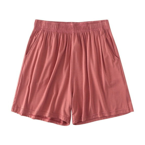 cfhntfmh Shorts for Women Pajama Basic Loungewear Elastic Waisted Stretchy Pjs Bottom Soft Comfy Sleepwear