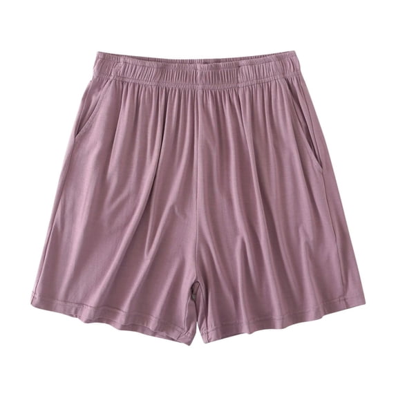 cfhntfmh Shorts for Women Pajama Basic Loungewear Elastic Waisted Stretchy Pjs Bottom Soft Comfy Sleepwear