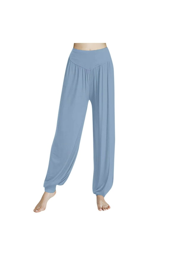 Sleep Pants for Women Loose Elastic Waist Sleepwear Jogger Track Pants Comfy Solid Color Pajama Bottoms
