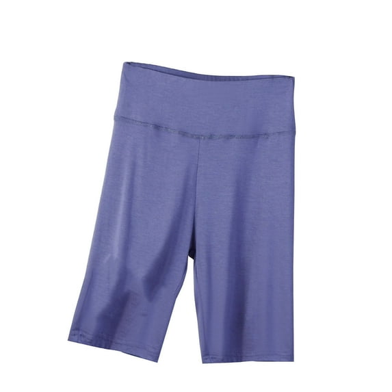 cfhntfmh Sleep Shorts for Women Sleepwear High Elastic Waist Stretchy Shorts Plus Size Comfy Knee Length Pajama Bottoms