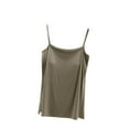 thumbnail image 1 of cfhntfmh Sleep Tops for Women Bulit in Bras Sleeveless Lounge Camisole Sleepwear Comfy Spaghetti Strap Tank Shirts, 1 of 6
