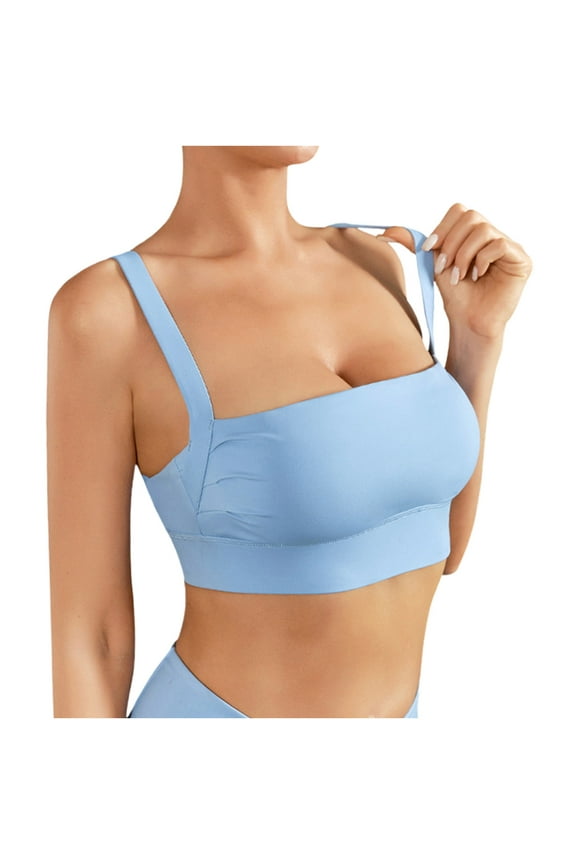 Sports Bras for Women Comfort Square Neck Push up Bralettes Stretchy High Support Athletic Workout Bras