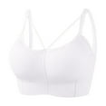 thumbnail image 1 of cfhntfmh Sports Bras for Women Ribbed Racerback Seamless Bra Top Wireless Scoop Neck Adjustable Strap Workout Bralette, 1 of 3
