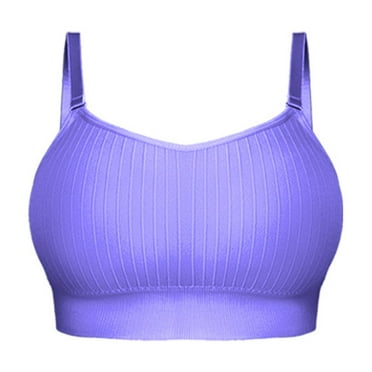 cfhntfmh Sports Bras for Women Wirefree High Support Adjustable Strap Bralettes Seamless Running Gym Yoga Bra