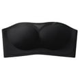 thumbnail image 1 of cfhntfmh Strapless Bras for Women Comfort Non- Removable Strap Tube Tops Seamless Breathable Padded Bandeau Bras, 1 of 3