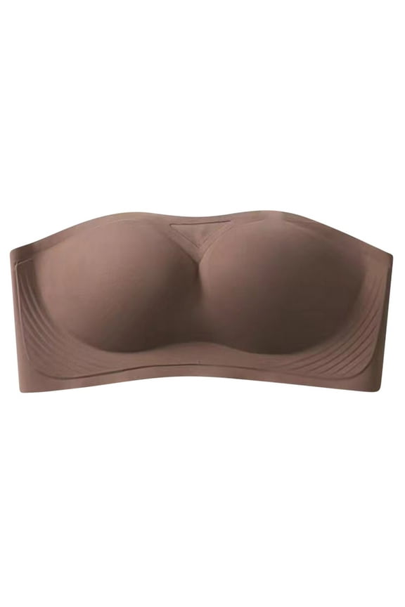 Strapless Bras for Women Comfort Non- Removable Strap Tube Tops Seamless Breathable Padded Bandeau Bras