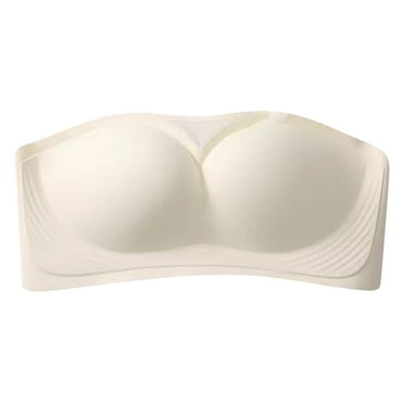 cfhntfmh Strapless Bras for Women Comfort Non-slip Removable Strap Tube Tops Seamless Breathable Padded Bandeau Bras