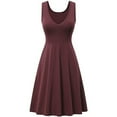 thumbnail image 1 of cfhntfmh Summer Dresses for Women Sleeveless Casual Loose V Neck Midi Dress Solid Color Flowy Tank Dress for Women, 1 of 3