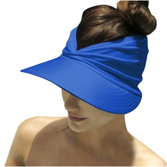 cfhntfmh Sun Visor Hat Women UV Protection Wide Brim Foldable Beach Visor Cap for Sports Beach Golf Hiking