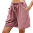 thumbnail image 1 of cfhntfmh Workout Shorts for Women Drawstring High Waist Athletic Running Shorts with Pockets Jogger Swaeat Pants, 1 of 4