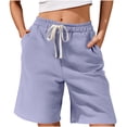 thumbnail image 1 of cfhntfmh Sweat Shorts for Women Wide Leg Drawstring Summer Spring Shorts Athletic Comfy Lounge Shorts with Pockets, 1 of 6