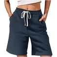 thumbnail image 1 of cfhntfmh Sweat Shorts for Women Wide Leg Drawstring Summer Spring Shorts Athletic Comfy Lounge Shorts with Pockets, 1 of 6