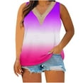 thumbnail image 1 of cfhntfmh Tank Tops for Women 2024 Plus Size Casual Print Sleeveless Comfy Shirts Soft Lace V Neck Lounge T-Shirts, 1 of 4