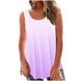 thumbnail image 1 of cfhntfmh Tank Tops for Women Summer Fashion Print Crewneck Sleeveless Baggy T-Shirts Scoop Neck Casual Blouses, 1 of 5