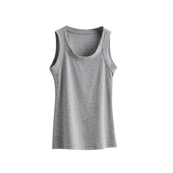 cfhntfmh Tank Tops for Women Athletic Sleeveless Scoop Neck Shirts Workout Yoga Summer Slim Stretchy Vests