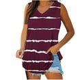 thumbnail image 1 of cfhntfmh Tank Tops for Women Loose Trendy Print Sleeveless Tunic Tops Comfy V Neck Casual Summer Vacation Tees, 1 of 5