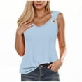 thumbnail image 1 of cfhntfmh Tank Tops for Women Summer Sleeveless Casual Loose Scoop Neck T Shirt Fashion Going out Blouses, 1 of 4