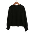 thumbnail image 1 of cfhntfmh Teens Girls Shirts Cotton Comfy Long Sleeve Crewneck Basic T-Shirts Fall Lounge Solid Color Tops, 1 of 3