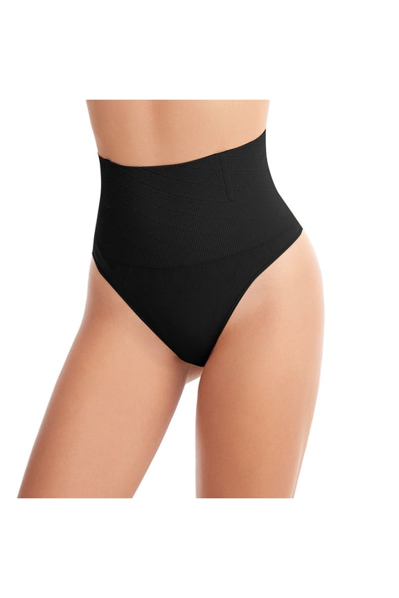 Thong Shapewear for Women Soft Stretch Mid-Rise Body Shaper Seamless Butt Lifting Underwear Thongs