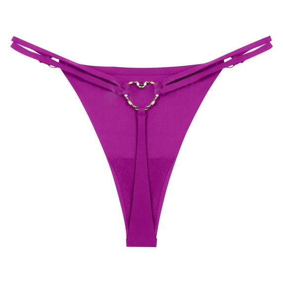 cfhntfmh Thongs for Women Low Waisted G-String Underwear Soft Breathable High Cut T-Back Bikini Panties