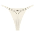 thumbnail image 1 of cfhntfmh Thongs for Women Low Waisted G-String Underwear Soft Breathable High Cut T-Back Bikini Panties, 1 of 6