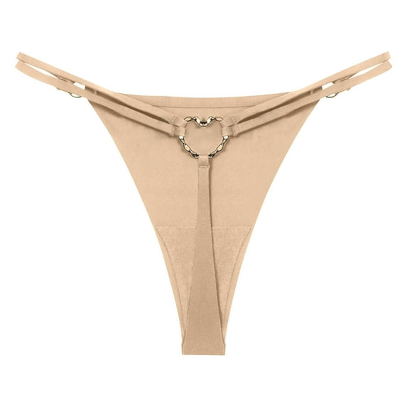 cfhntfmh Thongs for Women Low Waisted G-String Underwear Soft Breathable High Cut T-Back Bikini Panties