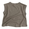 thumbnail image 1 of cfhntfmh Toddler Kids Girls Boys Tank Tops Summer Crewneck Shirts Loose Soft Sleeveless Solid Color T-Shirts, 1 of 6