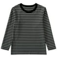 thumbnail image 1 of cfhntfmh Toddler Thermal Long Sleeve T Shirts Unisex Boys Girls Cotton Soft Striped Tshirts Children Basic Tee Undershirts, 1 of 2