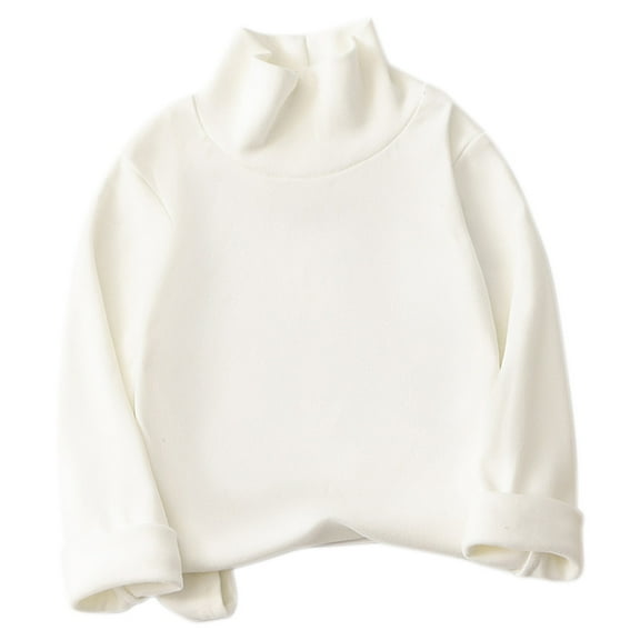 cfhntfmh Toddler Turtleneck Shirts Baby Boys Girls Long Sleeve T-Shirt Soft Loose Comfy Thermal Undershirt Newborn Clothes