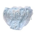 thumbnail image 1 of cfhntfmh Underwear for Women Panties Lace Ruffled Bow Knot Cute Underwear Breathable Comfy Briefs, 1 of 3