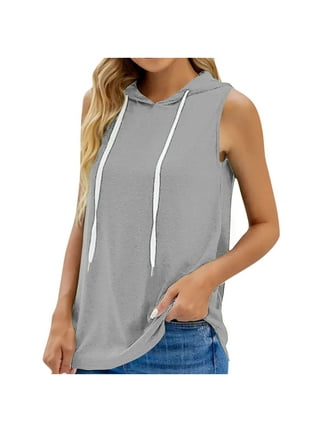 Sleeveless sweatshirts for ladies on sale