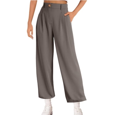 Peacock Blue Pocket Elastic Waist High Waisted Pants | - USD 29.98