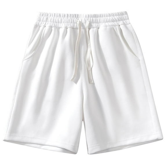 cfhntfmh Wide Leg Shorts for Men Summer Loose Elastic Waisted Casual Shorts with Pockets for Running Workout Athletic