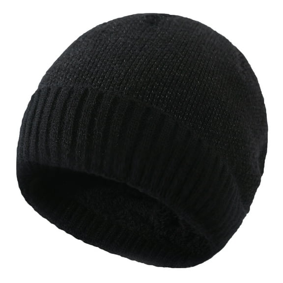 cfhntfmh Winter Hats for Men Women Warm Cuffed Fleece Lined No Brim Beanie Hats Comfy Color Block Knitted Cap