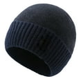 thumbnail image 1 of cfhntfmh Winter Hats for Men Women Warm Cuffed Fleece Lined No Brim Beanie Hats Comfy Color Block Knitted Cap, 1 of 2