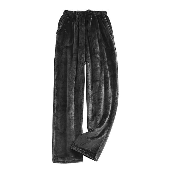 cfhntfmh Winter Pants for Women Fuzzy Fleece Elastic High Waisted Lounge Pants Warm Wide Leg Pjs Bottoms Sleepwear