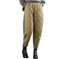 thumbnail image 1 of cfhntfmh Winter Warm Pants for Women High Waisted Quilted Sweatpants Soft Packable Jogger down Pants with Pockets, 1 of 3