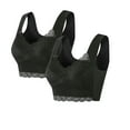 thumbnail image 1 of cfhntfmh Wirefree Bras for Women Lace Wide Strap Full Coverage Bralettes High Support Plus Size Everyday Underwear, 1 of 5