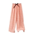 thumbnail image 1 of cfhntfmh Women's Comfy Casual Pajama Pants with Drawstring Spring Summer Lounge Bottom Wide Leg Pajama Pants, 1 of 5