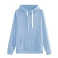 thumbnail image 1 of cfhntfmh Women's Fleece Lined Hooded Sweatshirt with Pockets Winter Warm Hoodie Baggy Comfy Fleece Jacket Fall Fashion, 1 of 4