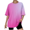 thumbnail image 1 of cfhntfmh Women's Oversized T-Shirts Lounge Short Sleeve Summer Crewneck Workout Tops Loose Casual Print Basic Tee, 1 of 3