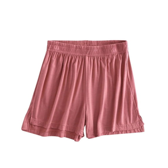 cfhntfmh Women's Pajama Shorts Soft Comfy Sleepwear Elastic Waisted Stretchy Pjs Bottom Solid Basic Loungewear