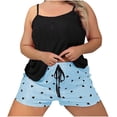 thumbnail image 1 of cfhntfmh Women's Plus Size Pajamas Sets Cami Top and Shorts Set 2 Piece Heart Print Loungewear Pjs Sleepwear with Drawstring, 1 of 3
