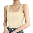thumbnail image 1 of cfhntfmh Women's Sleeveless Tank Tops Knit Square Neck Ribbed Shirts Summer Casual Basic Tanks Going out Clothes Outfit, 1 of 3