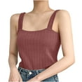thumbnail image 1 of cfhntfmh Women's Sleeveless Tank Tops Knit Square Neck Ribbed Shirts Summer Casual Basic Tanks Going out Clothes Outfit, 1 of 3