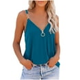 thumbnail image 1 of cfhntfmh Women's Sleeveless Tank Tops Summer V Neck Zipper Basic Cami Tee Shirts Blouse Trendy Clothes Streetwear, 1 of 6