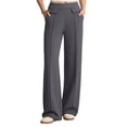 thumbnail image 1 of cfhntfmh Women's Straight Leg Sweatpants Mid Waisted Yoga Pants Casual Dressy Lounge Pants with Pockets, 1 of 7