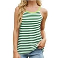 thumbnail image 1 of cfhntfmh Women's Striped Tank Top Summer Sleeveless Cami Top Crew Neck Basic Cami Shirts Fashion Vacation Clothes 2025, 1 of 7